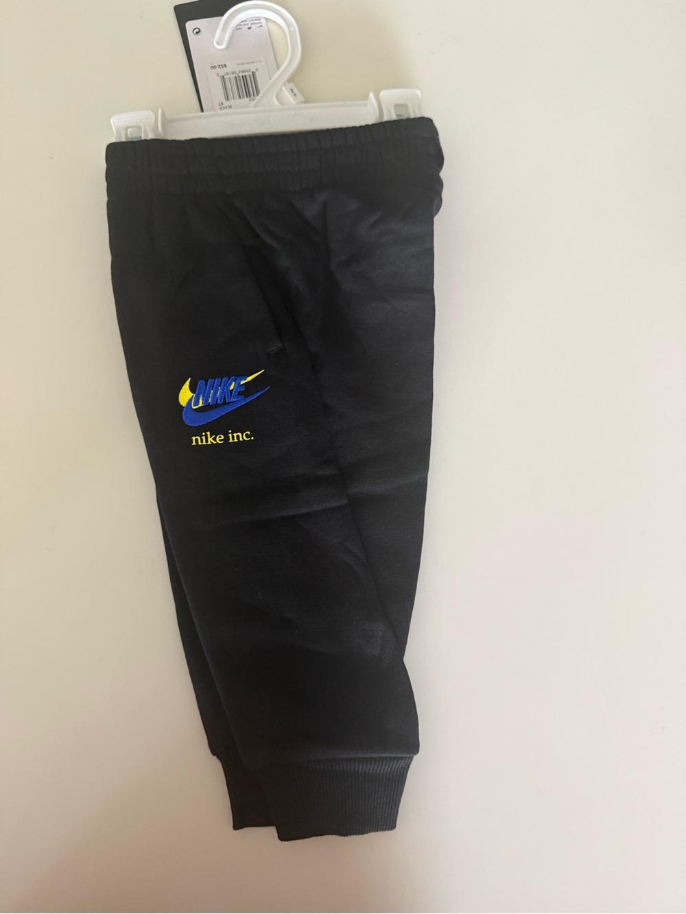 Nike Toddler Boys Black Fleece Joggers with Logo, 2T, NWT